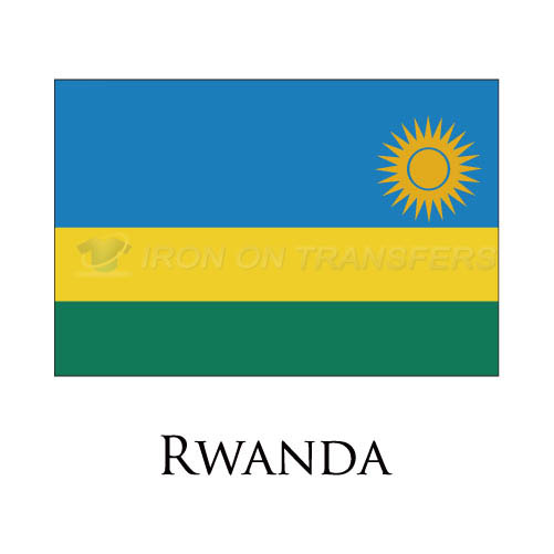 Rwanda flag Iron-on Stickers (Heat Transfers)NO.1966